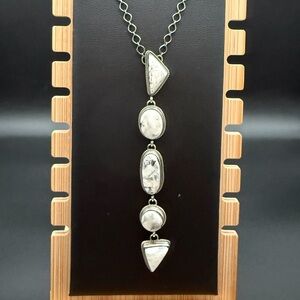 XLong White Buffalo Lariat - Native Handmade